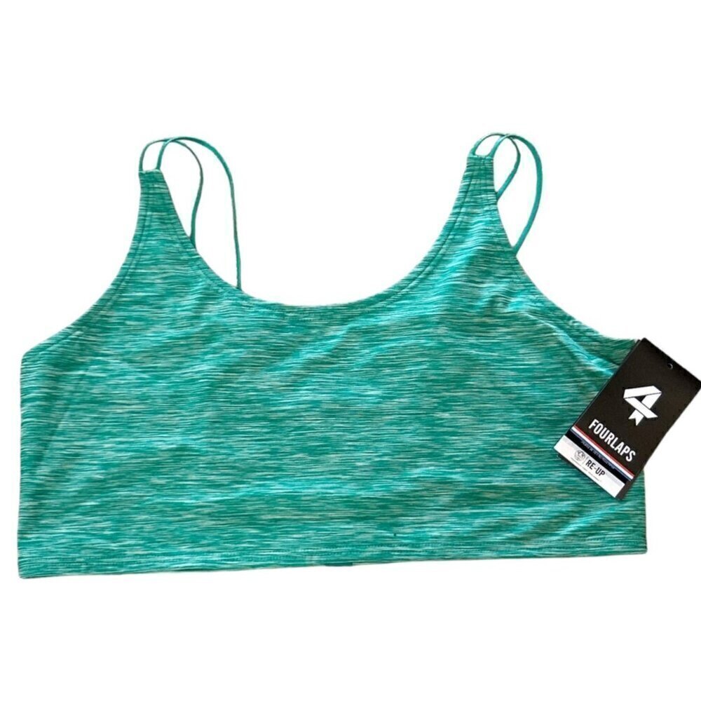 Fourlaps Women's Poise Longline Space Dye Bra Green Size XXL NWT